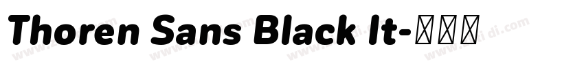 Thoren Sans Black It字体转换